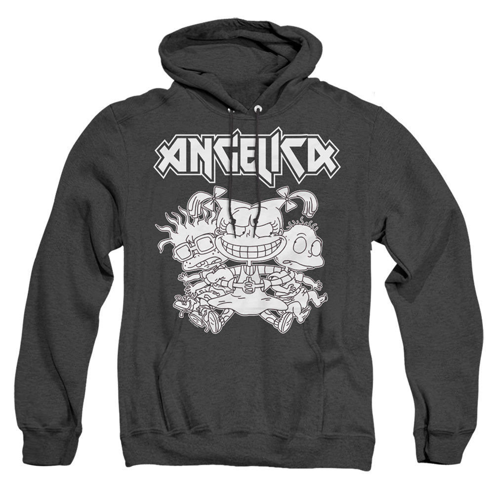 Rugrats Angelica Pickles Rocks Heather Mens Hoodie Black