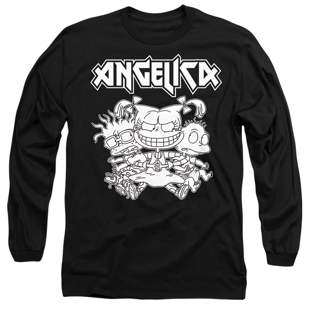 Rugrats Angelica Pickles Rocks Mens Long Sleeve Shirt Black Officially Licensed