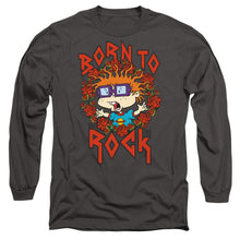Load image into Gallery viewer, Rugrats Chucky Was Born To Rock Mens Long Sleeve Shirt Charcoal Officially Licensed
