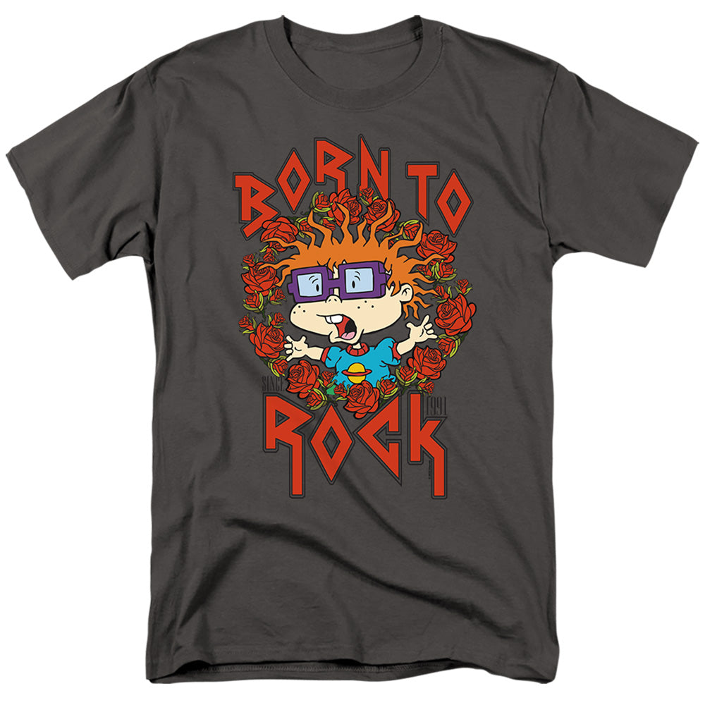 Rugrats Chucky Was Born To Rock Mens T Shirt Charcoal