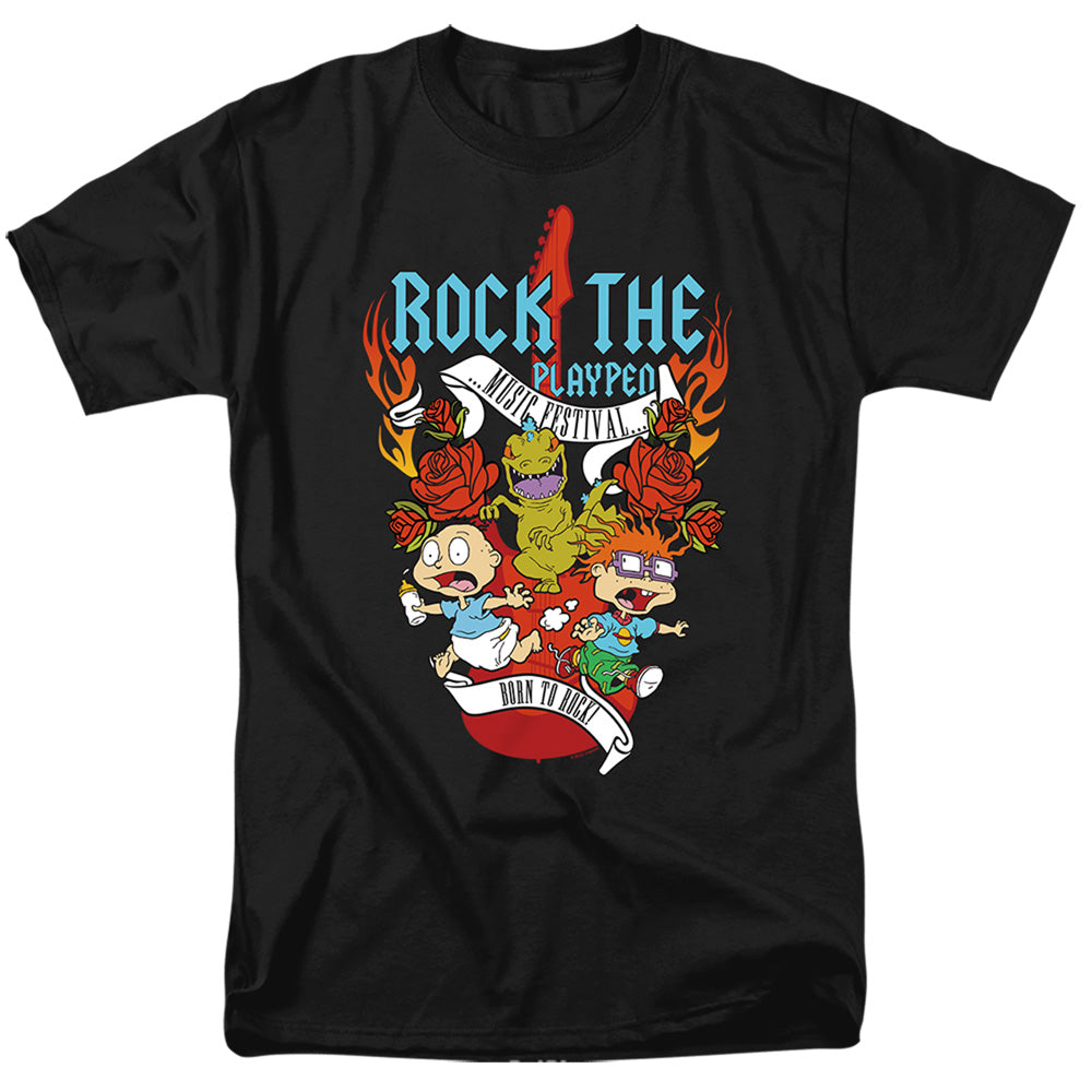 Rugrats Rock The Playpen Music Festival Mens T Shirt Black