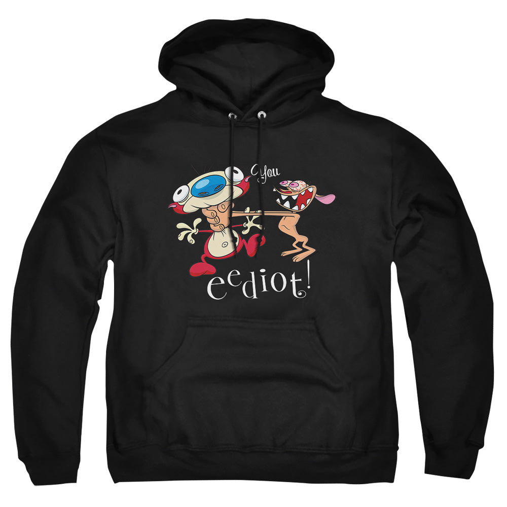 Ren And Stimpy You Eediot Mens Hoodie Black