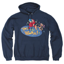 Load image into Gallery viewer, Ren And Stimpy You Filthy Worm! Mens Hoodie Navy
