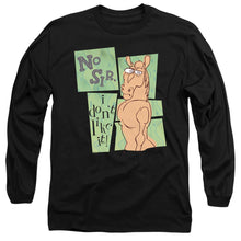 Load image into Gallery viewer, Ren And Stimpy No Sir I Dont Like It Mens Long Sleeve Shirt Black
