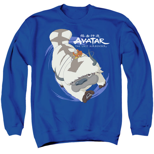 Avatar The Last Airbender Appa In Flight Mens Crewneck Sweatshirt Royal