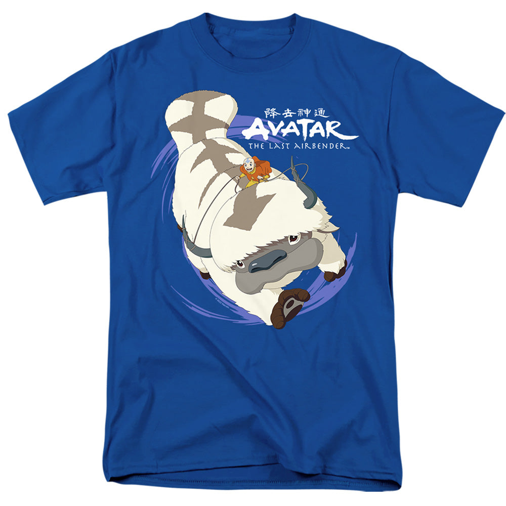 Avatar The Last Airbender Appa In Flight Mens T Shirt Royal