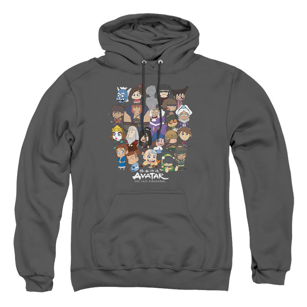 Avatar The Last Airbender Chibi Group Mens Hoodie Charcoal