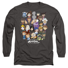 Load image into Gallery viewer, Avatar The Last Airbender Chibi Group Mens Long Sleeve Shirt Charcoal
