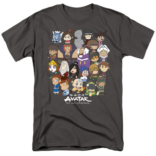 Avatar The Last Airbender Chibi Group Mens T Shirt Charcoal