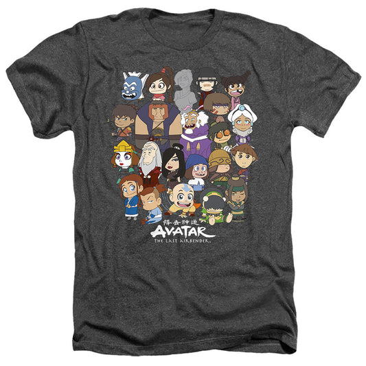Avatar The Last Airbender Chibi Group Heather Mens T Shirt Charcoal