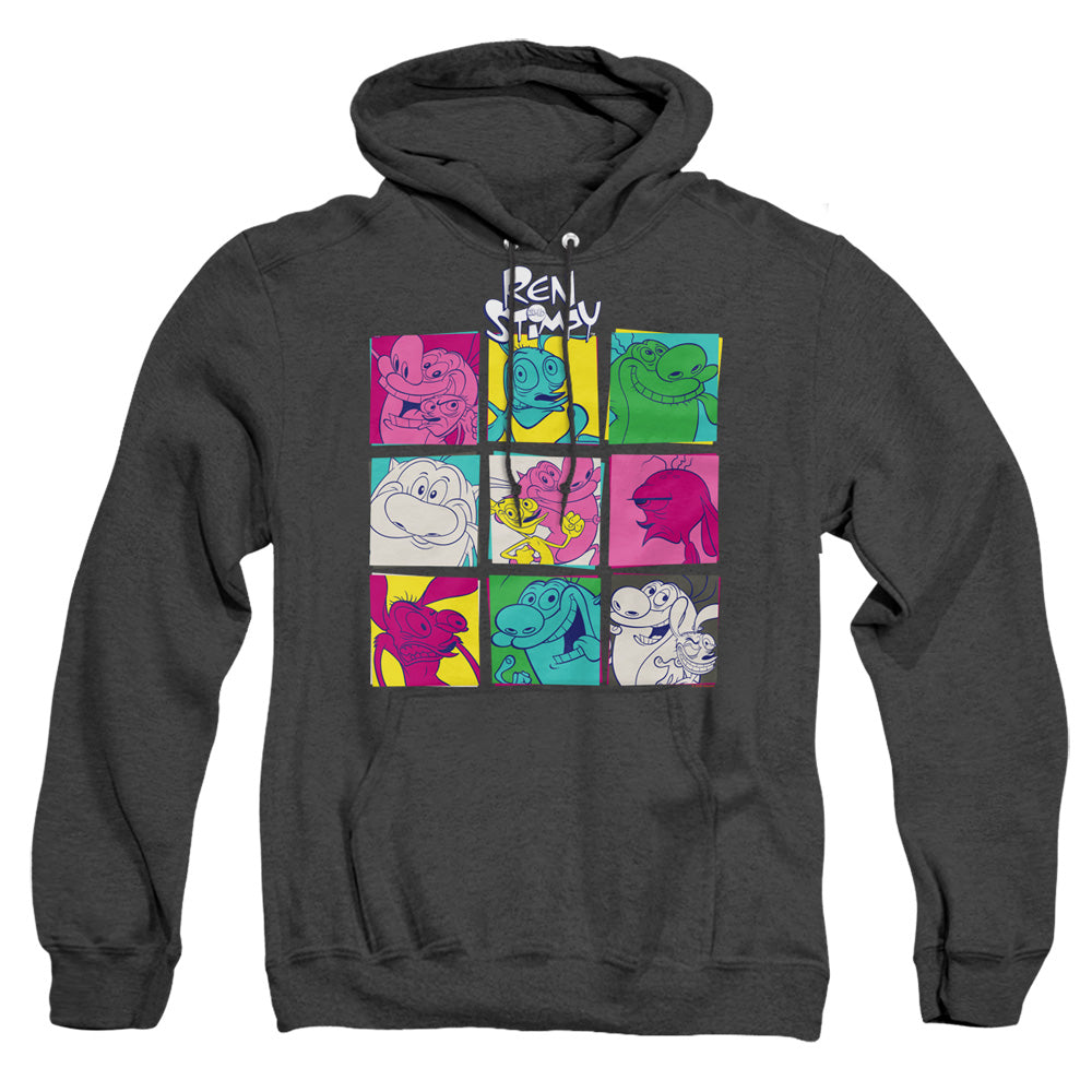 Ren And Stimpy Ren And Stimpy Warhol 2 Heather Mens Hoodie Black