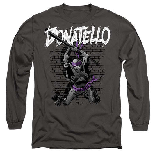 Tmnt Tmnt Donatello Mens Long Sleeve Shirt Charcoal Officially Licensed