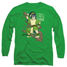 Load image into Gallery viewer, Avatar The Last Airbender Toph Rock Slide Mens Long Sleeve Shirt Kelly Green
