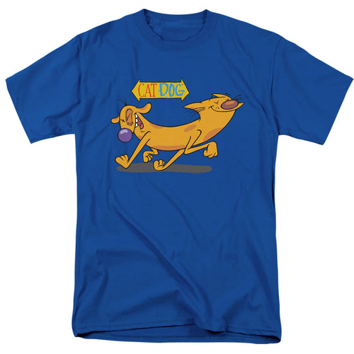 Catdog Happy Paws Mens T Shirt Royal