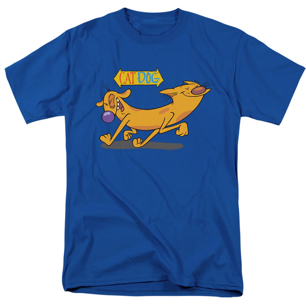 Catdog Happy Paws Mens T Shirt Royal