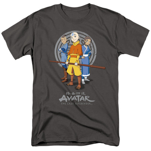Avatar The Last Airbender Team Avatar Mens T Shirt Charcoal