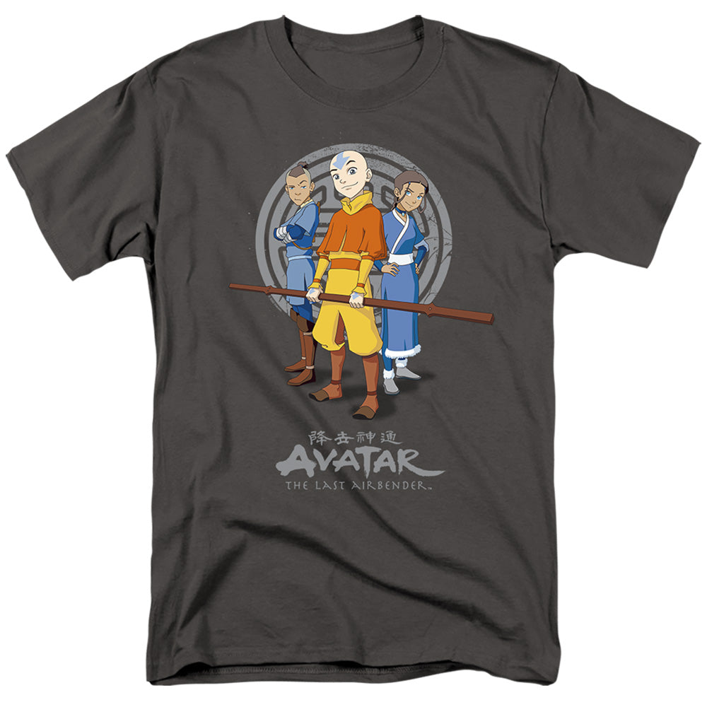 Avatar The Last Airbender Team Avatar Mens T Shirt Charcoal