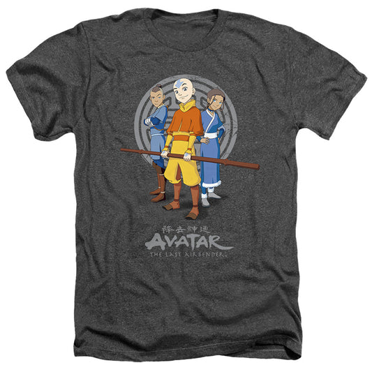 Avatar The Last Airbender Team Avatar Heather Mens T Shirt Charcoal