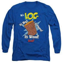 Load image into Gallery viewer, Ren And Stimpy It&#39;S Log Mens Long Sleeve Shirt Royal Blue
