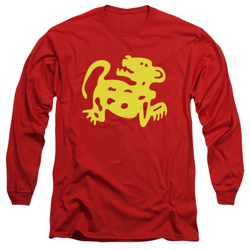 Legends Of The Hidden Temple Red Jaguars Mens Long Sleeve Shirt Red Officially Licensed