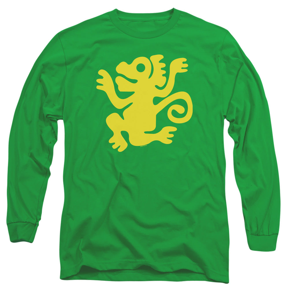 Legends Of The Hidden Temple Green Monkeys Mens Long Sleeve Shirt Kelly Green Officially Licensed