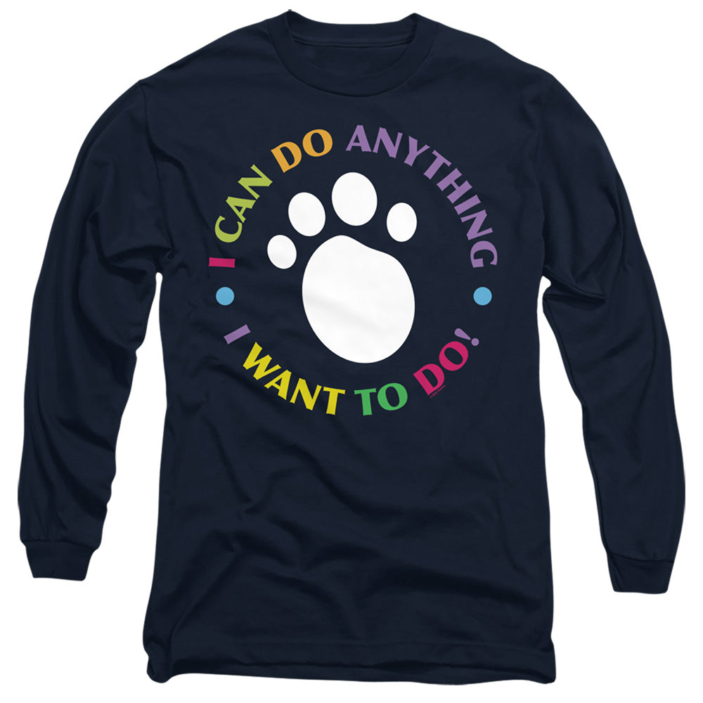 Blues Clues (Classic) I Can Do Anything! Mens Long Sleeve Shirt Navy Officially Licensed