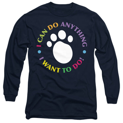 Blues Clues (Classic) I Can Do Anything! Mens Long Sleeve Shirt Navy