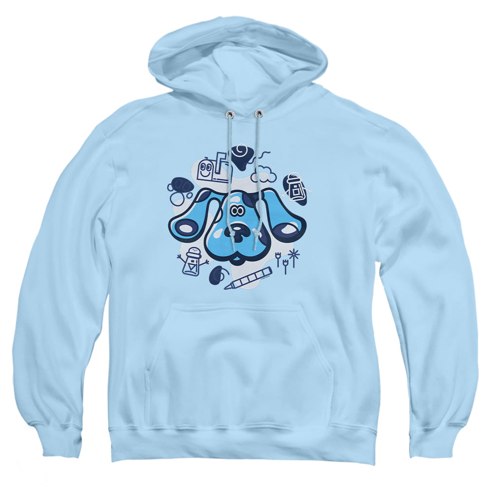 Blueƒ??S Clues (Classic) And Friends Mens Hoodie Light Blue