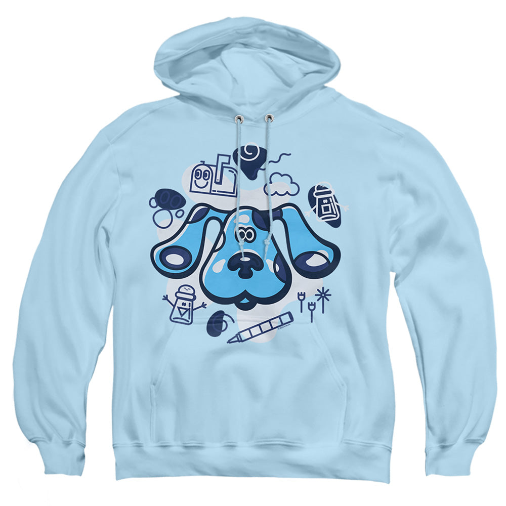 Blues Clues (Classic) And Friends Mens Hoodie Light Blue
