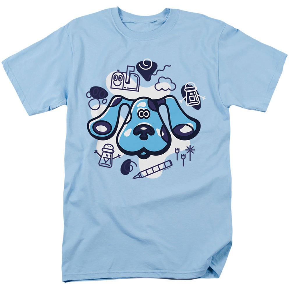 Blues Clues (Classic) And Friends Mens T Shirt Light Blue