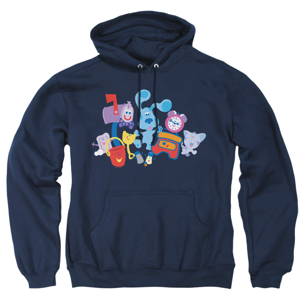 Blues Clues Characters Mens Hoodie Navy