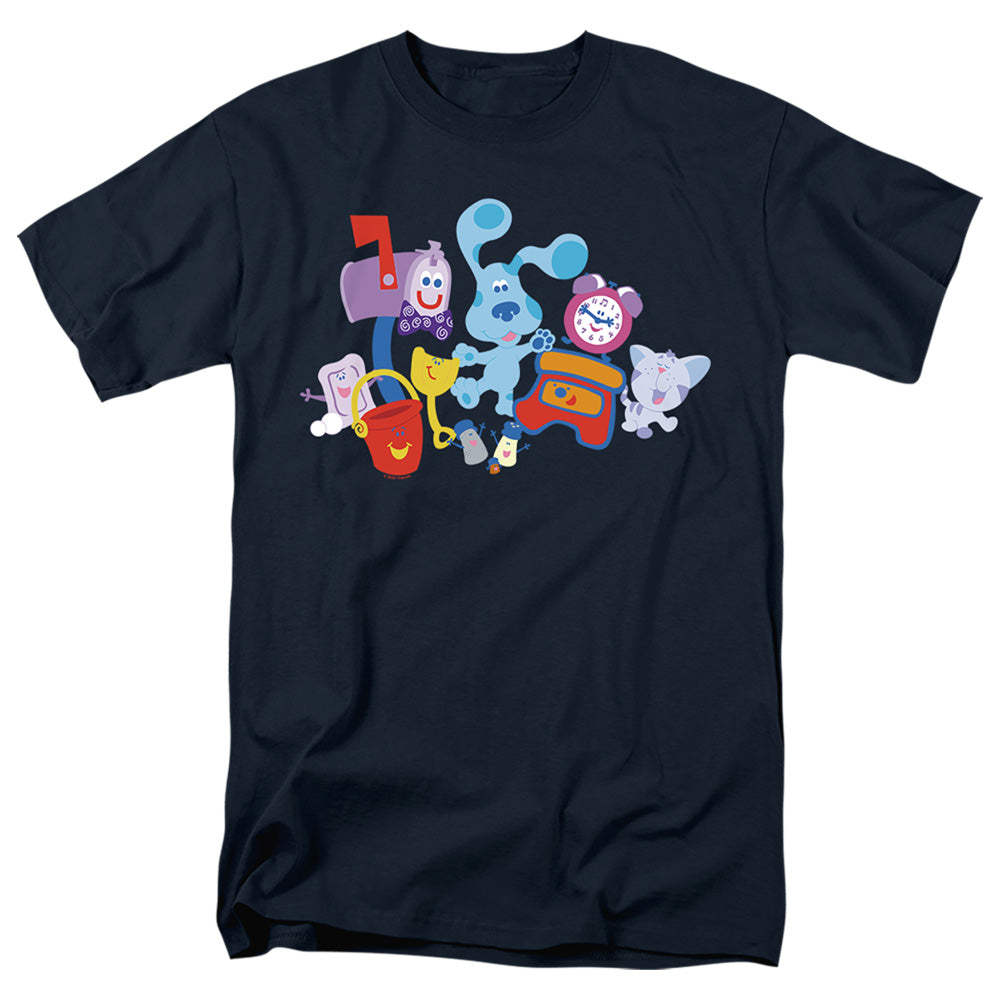 Blues Clues Characters Mens T Shirt Navy
