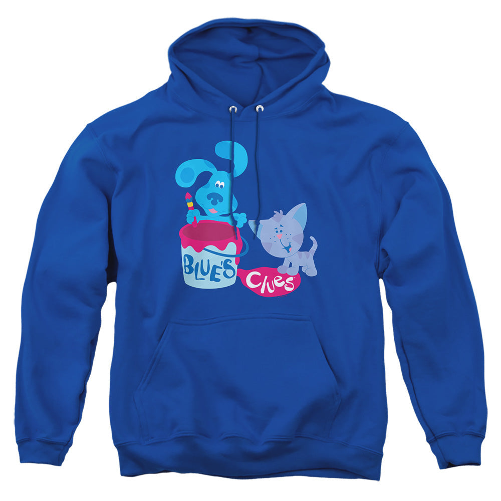 Blueƒ??S Clues (Classic) Paint It! Mens Hoodie Royal