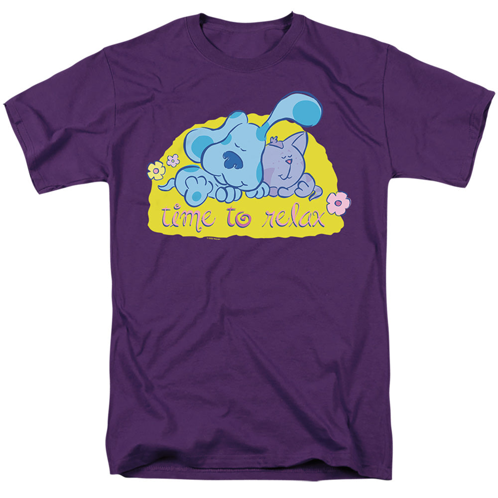Blues Clues (Classic) Time To Relax Mens T Shirt Purple