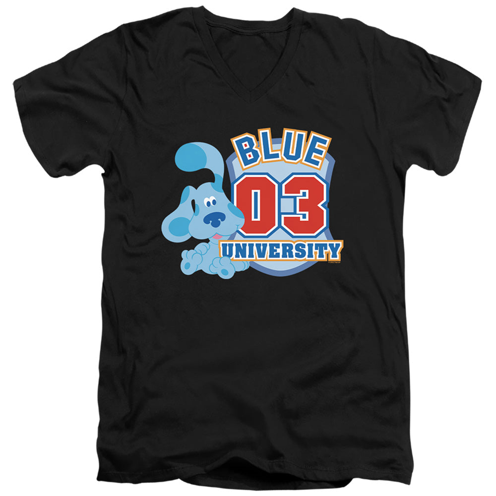 Blueƒ??S Clues (Classic) University Mens Slim Fit V-Neck T Shirt Black