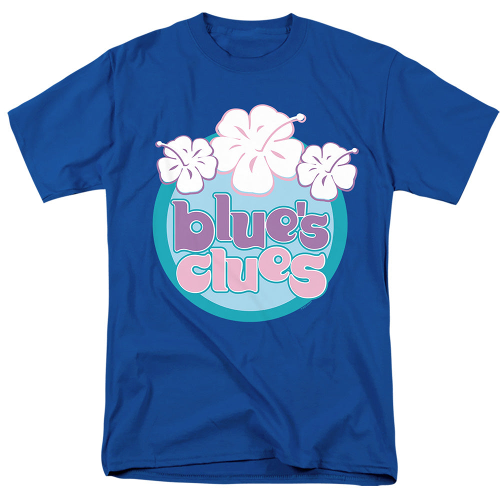 BlueÕS Clues (Classic) Hawaiian Flowers Mens T Shirt Royal