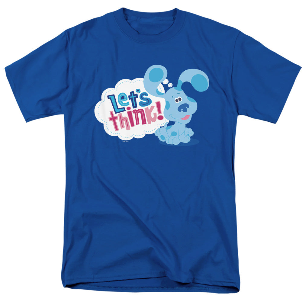 Blues Clues & You Lets Think Mens T Shirt Royal Blue