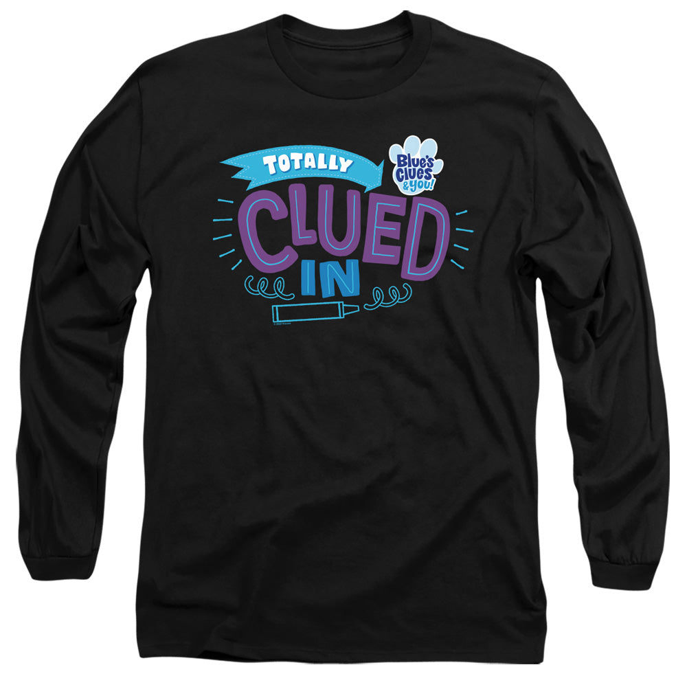 Blues Clues & You Totally Clued In Mens Long Sleeve Shirt Black Officially Licensed