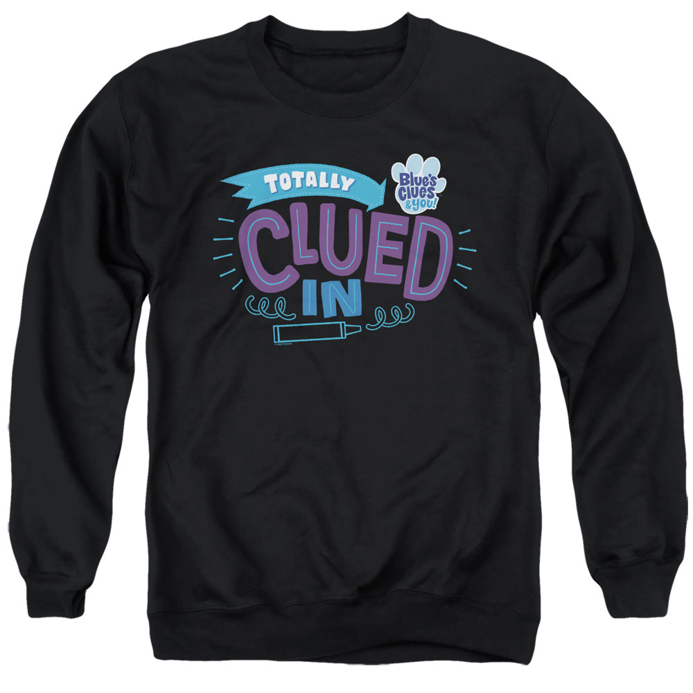 Blues Clues & You Totally Clued In Mens Crewneck Sweatshirt Black Officially Licensed