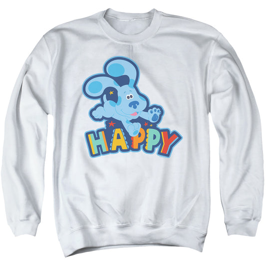Blues Clues & You Happy Puppy Mens Crewneck Sweatshirt White Officially Licensed