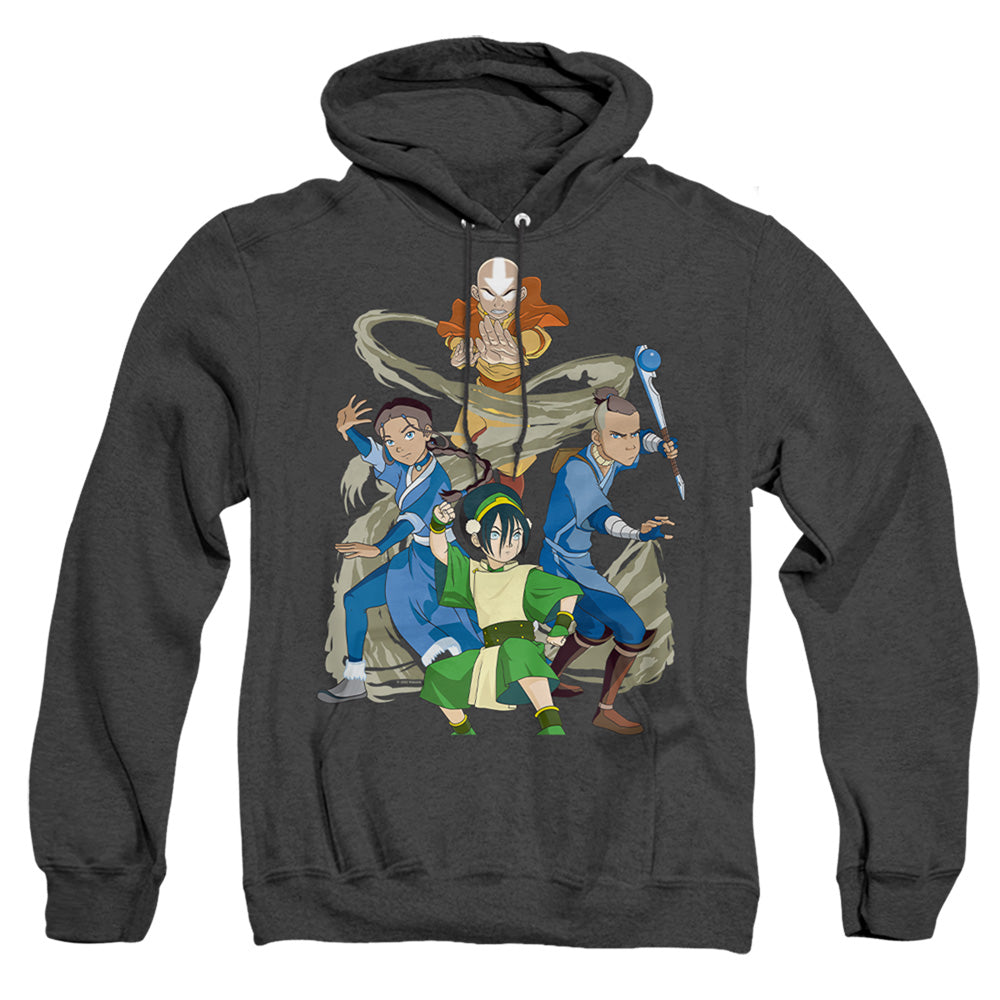Avatar The Last Airbender Team Avatar Elements Heather Mens Hoodie Black
