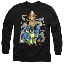 Load image into Gallery viewer, Avatar The Last Airbender Team Avatar Elements Mens Long Sleeve Shirt Black

