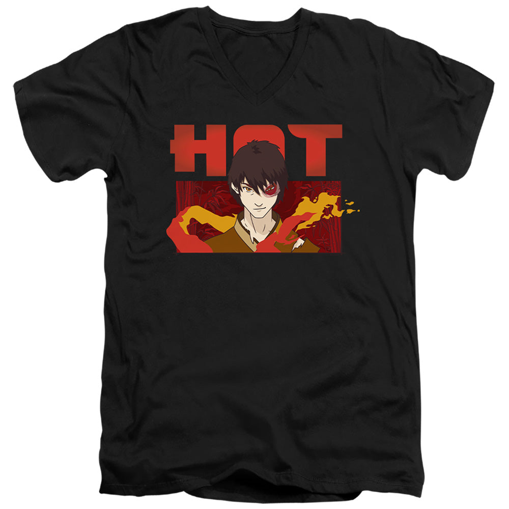 Avatar The Last Airbender Hot Zuko Mens Slim Fit V-Neck T Shirt Black