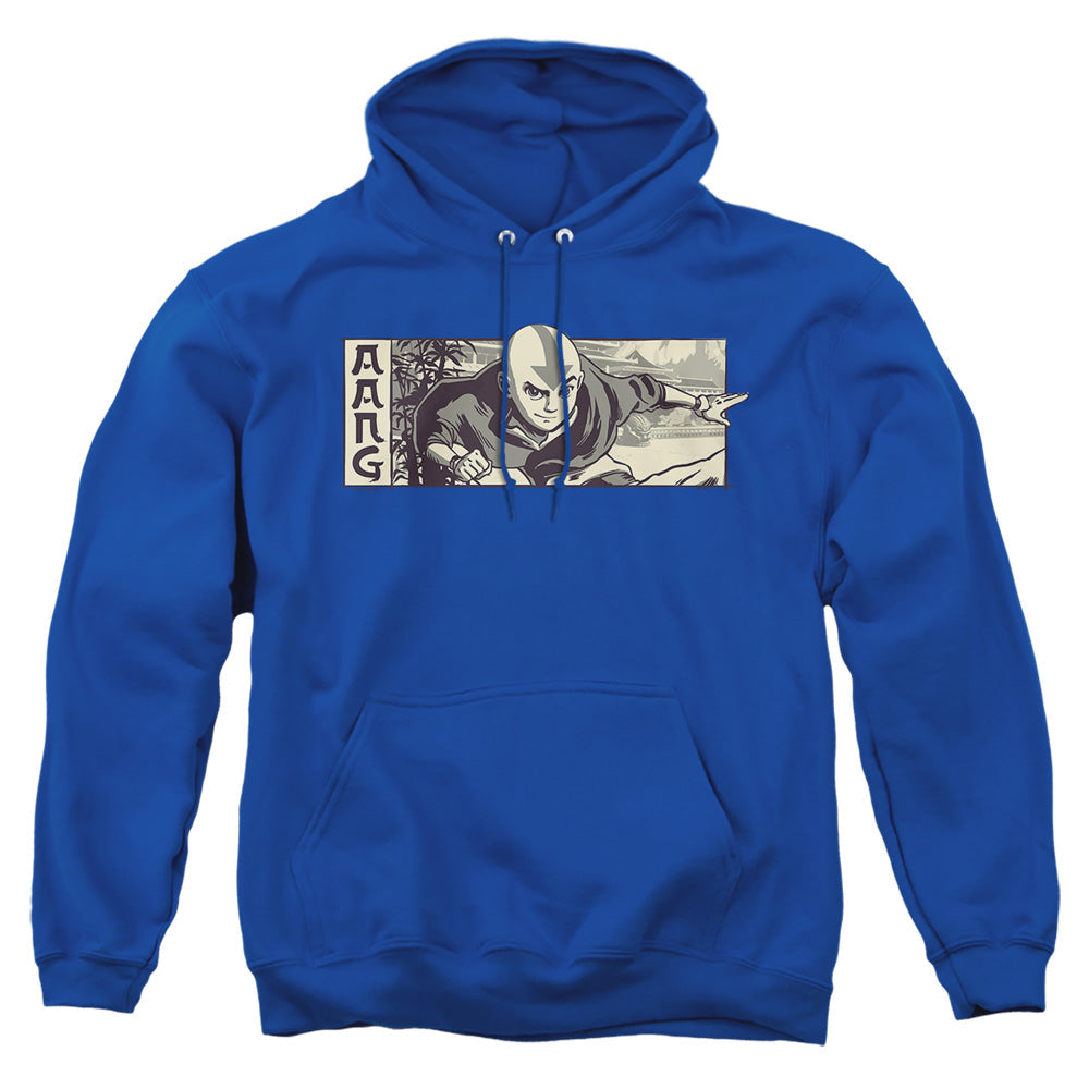 Avatar The Last Airbender Illustrated Aang Mens Hoodie Royal
