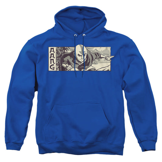 Avatar The Last Airbender Illustrated Aang Mens Hoodie Royal Blue