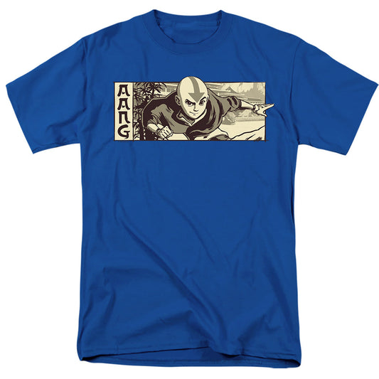 Avatar The Last Airbender Illustrated Aang Mens T Shirt Royal