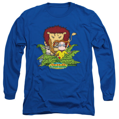 Wild Thornberrys Sneak Attack Mens Long Sleeve Shirt Royal Blue