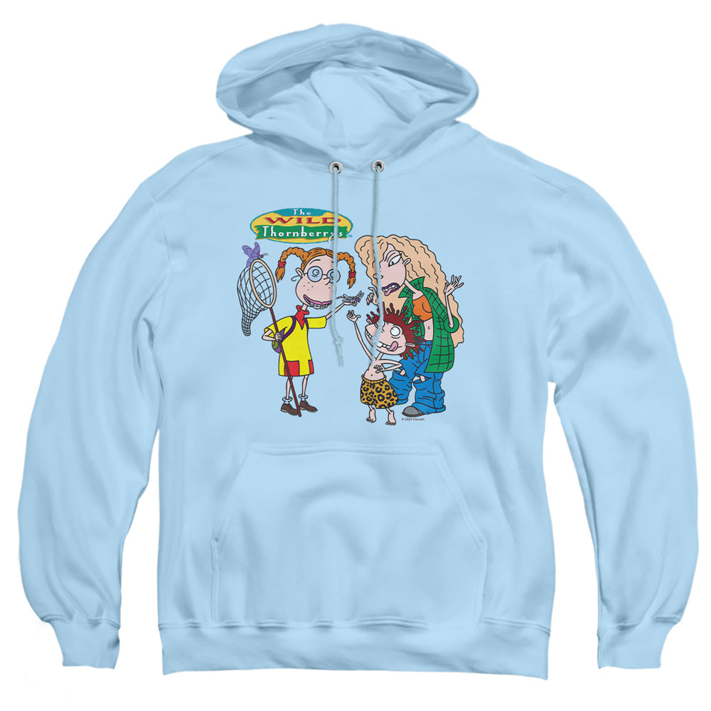 Wild Thornberrys Bugcatcher Eliza, Donny And Debbie Mens Hoodie Light Blue