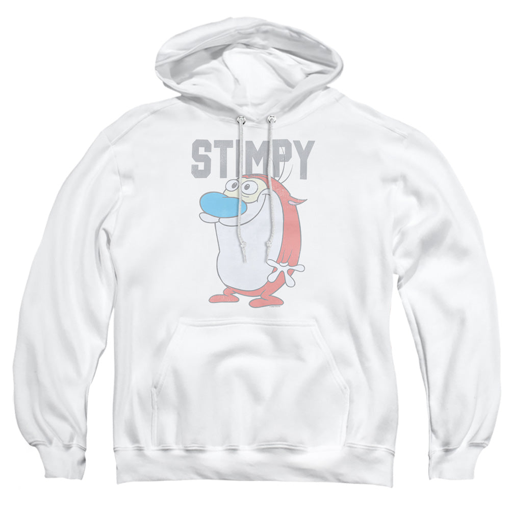 Ren And Stimpy Collegiate Stimpy Mens Hoodie White