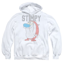 Load image into Gallery viewer, Ren And Stimpy Collegiate Stimpy Mens Hoodie White
